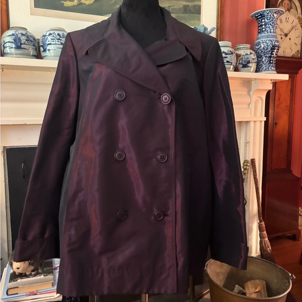 Ellen Tracy Deep Purple Pea Coat